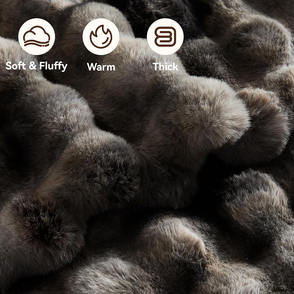 Thickened bubble fleece blanket 50x60 inches, soft and warm
