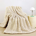 Combine knit chenille blanket 51x63 inches, comfortable sofa blanket